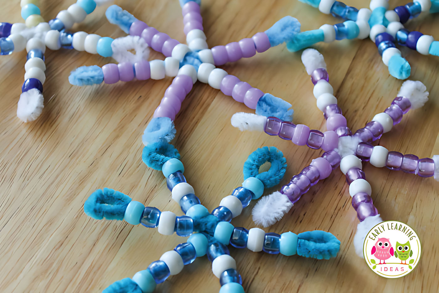 Beaded Snowflake Craft For Kids