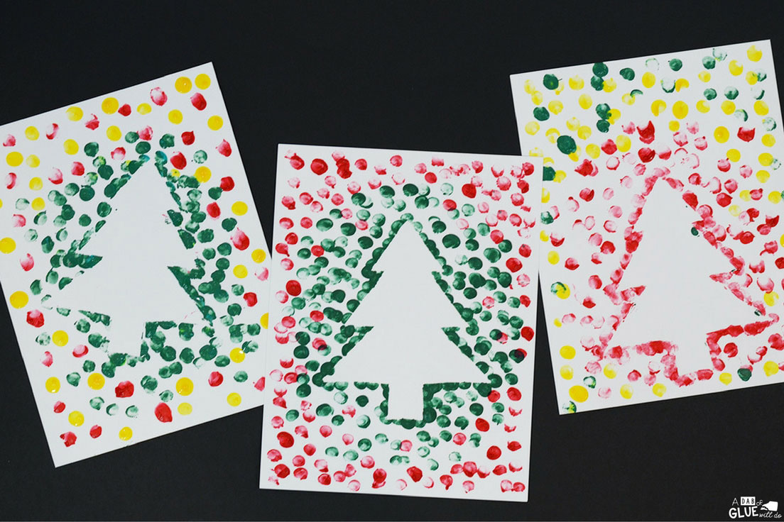 Christmas Tree Thumbprint Art