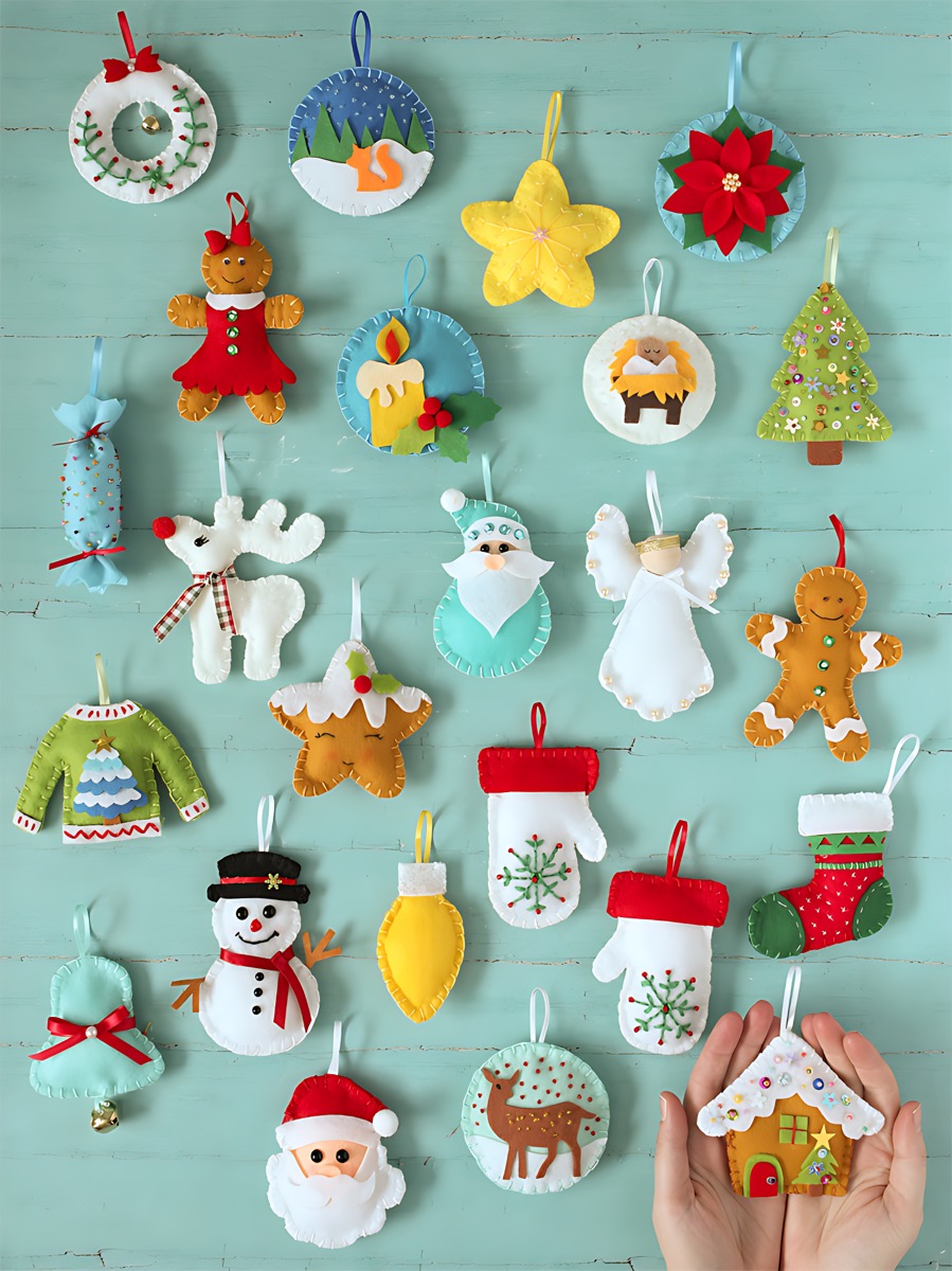 DIY Advent Calendar with Felt Ornaments