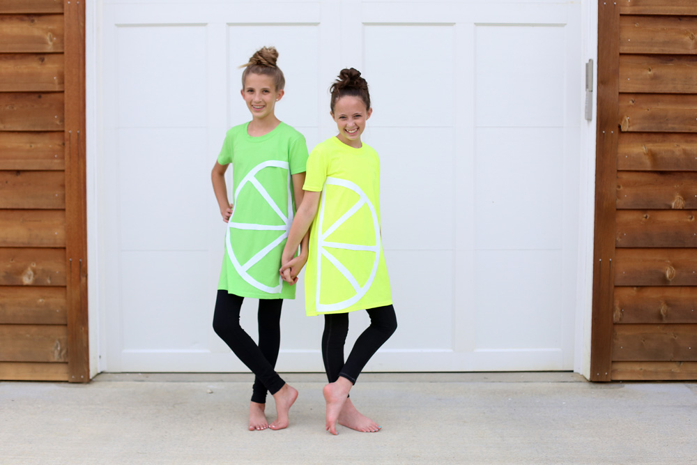 DIY Homemade Lemon and Lime Halloween Costumes