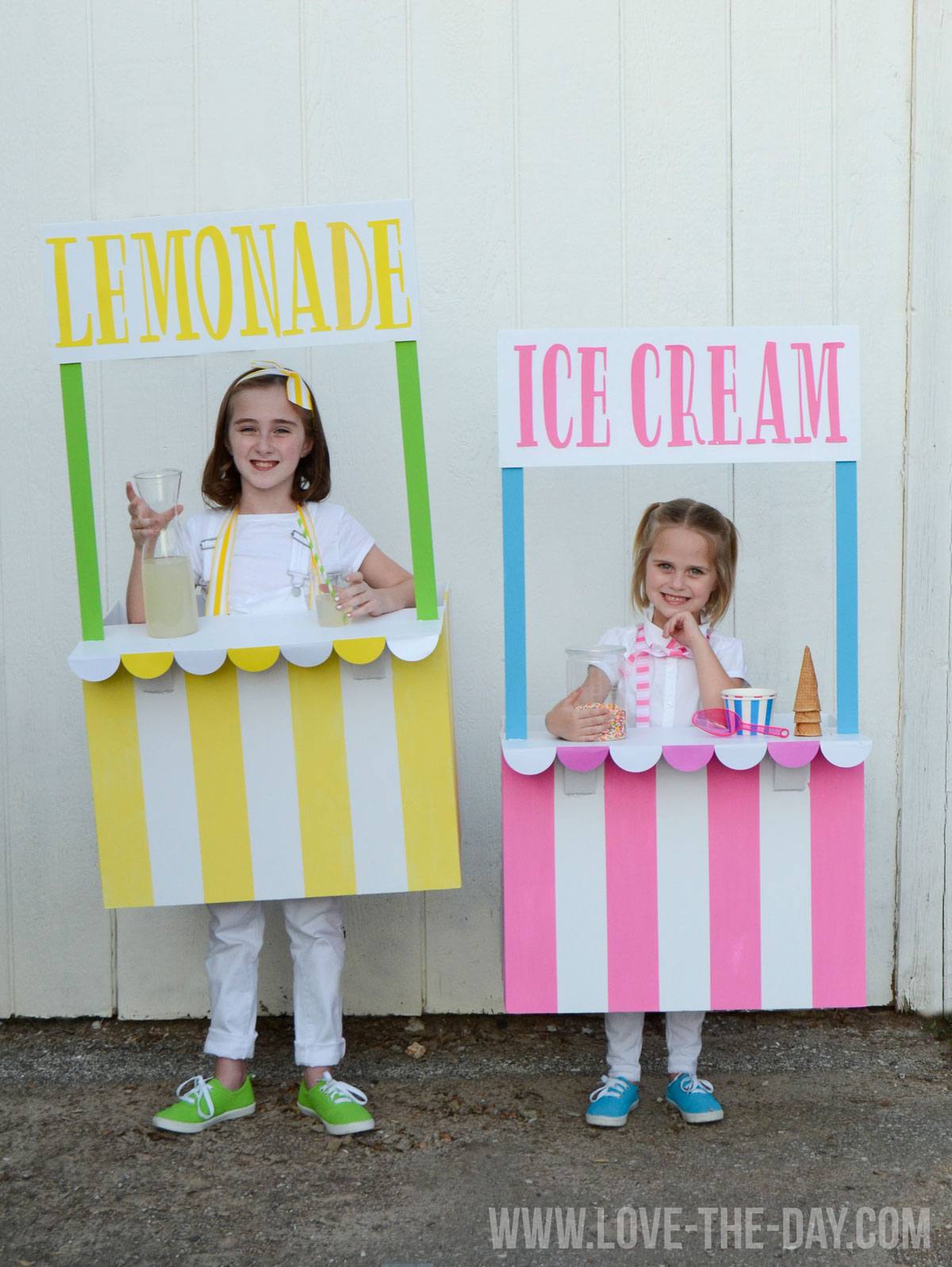 DIY Lemonade and Ice Cream Stand Costumes