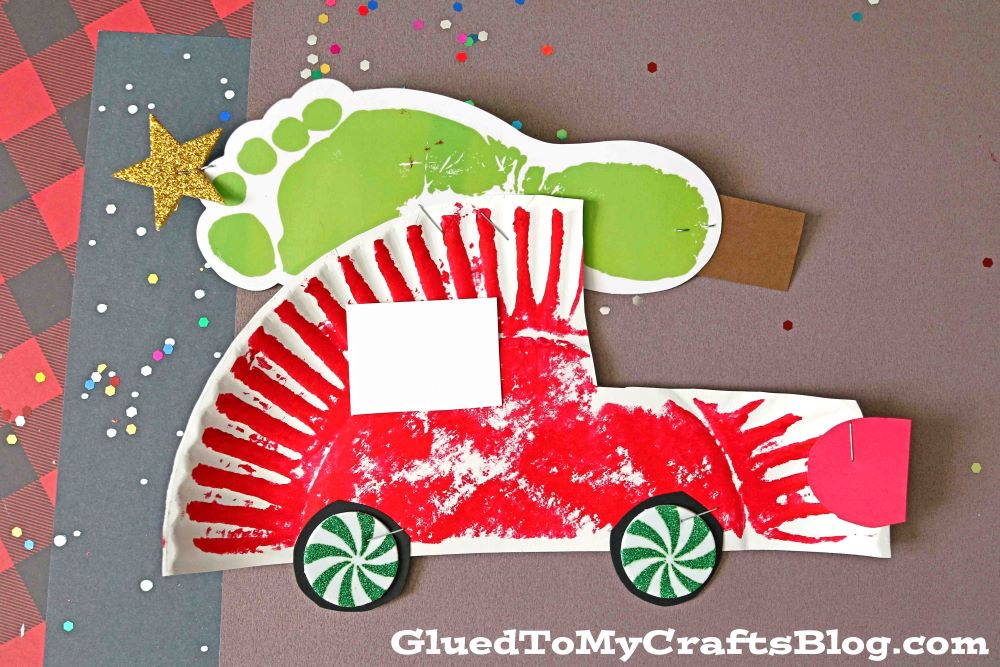 Paper Plate Christmas Car Craft