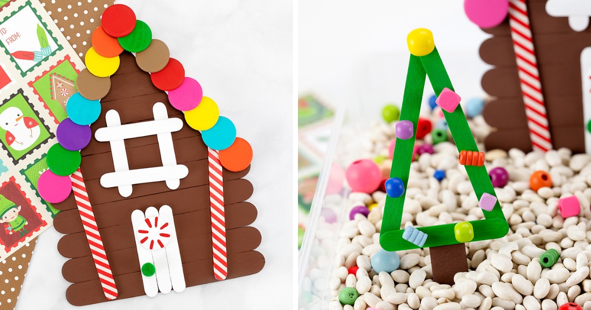 Popsicle Stick Gingerbread House