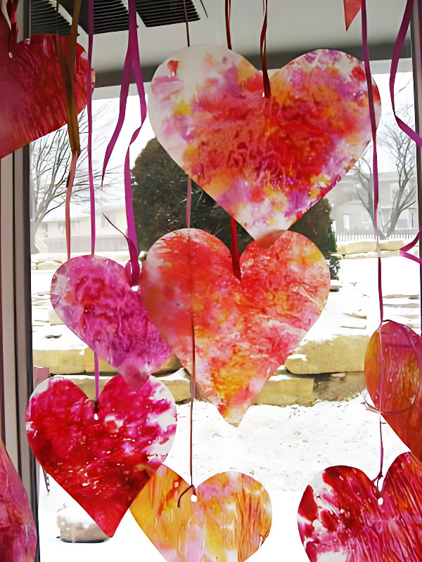 Crayon Shaving Hearts