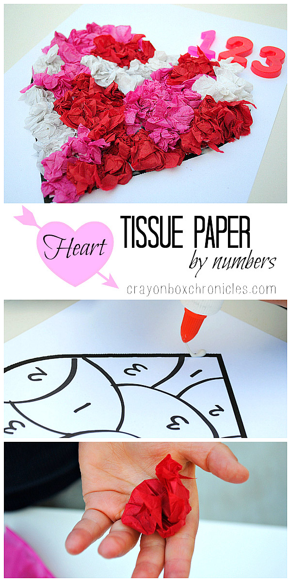 Heart Tissue Paper by Number Craft