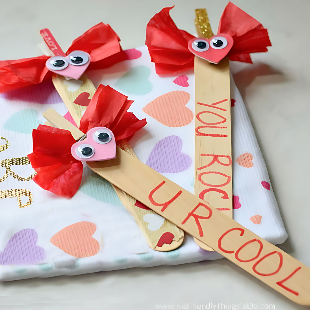 Love Bug Valentine Bookmark Craft for Kids